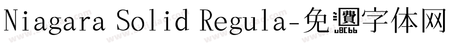 Niagara Solid Regula字体转换